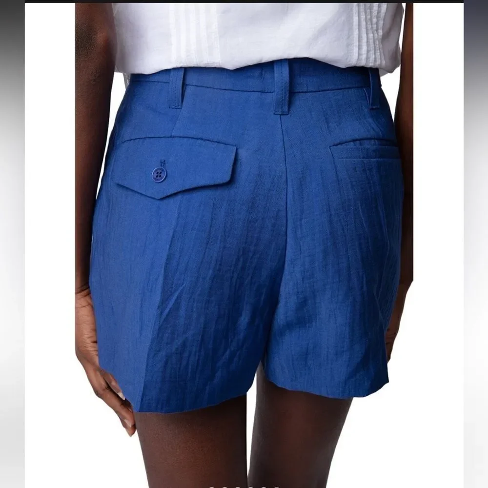 Zadig & Voltaire Please Tailleur Lin Linen-Blend Short NWT Size 40
